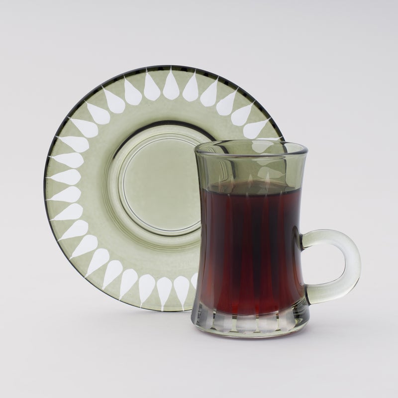 Dallaty طقم أكواب شاي دلاتي، أخضر، 12 قطعة - Image 2